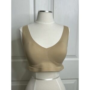 Soma Enbliss Bralette Bra Large Wireless Stretchy Tan / Nude Comfort Lightweight